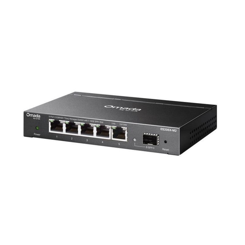Omada ES206X-M2 switch Gestionado L2 2.5G Ethernet (100/1000/2500) Montaje en pared/escritorio Negro