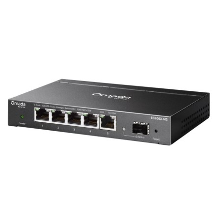 Omada ES206X-M2 switch Gestionado L2 2.5G Ethernet (100/1000/2500) Montaje en pared/escritorio Negro