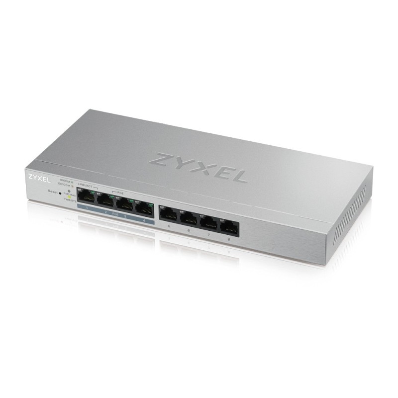GS1200-8HP v2 Gestionado Gigabit Ethernet (10/100/1000) Energa sobre Ethernet (PoE) Gris