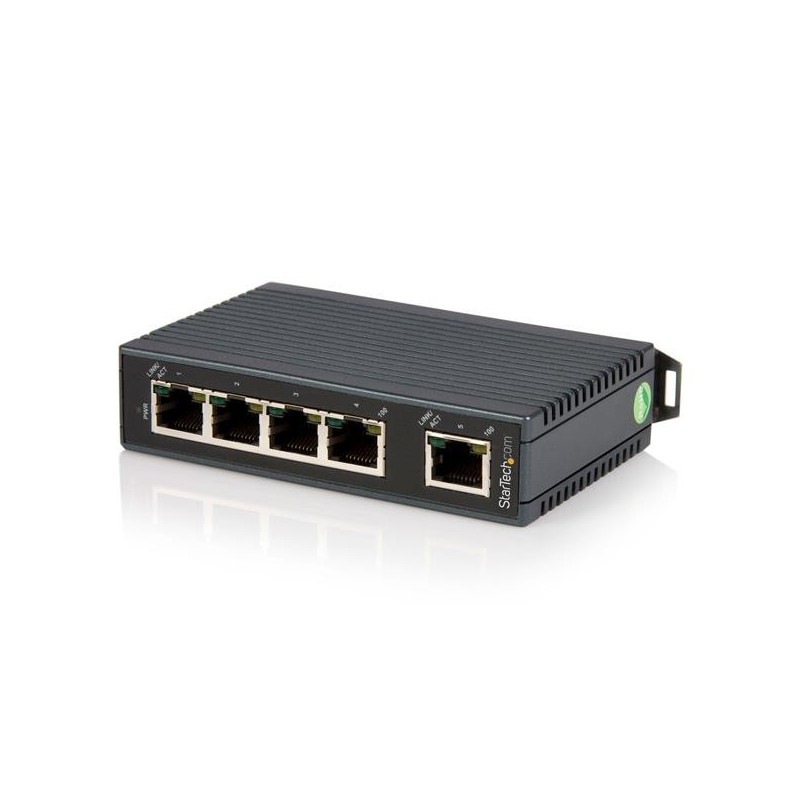 Switch Conmutador Industrial Ethernet de 5 Puertos RJ45 de Montaje en Carril DIN