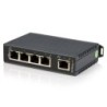 Switch Conmutador Industrial Ethernet de 5 Puertos RJ45 de Montaje en Carril DIN