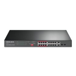 16-PORT 10/100MBPS+ 2-PORT GB RCK 16-PORT POE+ No administrado Fast Ethernet (10/100) Energa sobre Ethernet (PoE) Negro