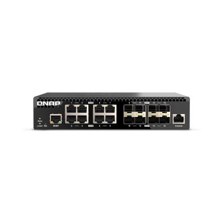 QSW-M3216R-8S8T switch Gestionado L2/L3 10G Ethernet (100/1000/10000) 1U Negro