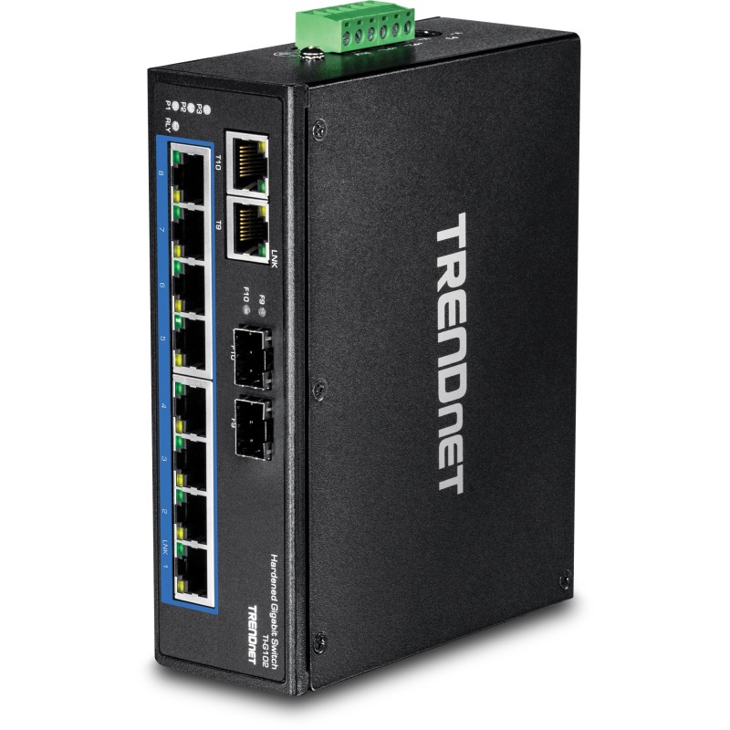 TI-G102 switch Gigabit Ethernet (10/100/1000) Negro