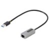 Adaptador USB 3.0 a Ethernet Gigabit de 10/100/1000 para Porttiles - con Cable Incorporado de 30cm - Adaptador USB a RJ45 - Adap