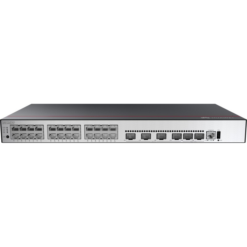 CloudEngine S5735-L24P4XE-A-V2 Gestionado L3 Gigabit Ethernet (10/100/1000) Energa sobre Ethernet (PoE) 1U Negro  Plata