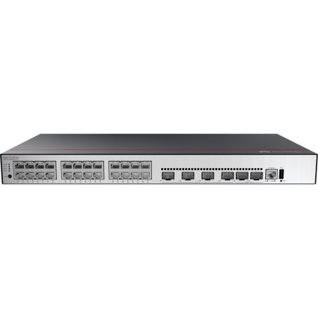 CloudEngine S5735-L24P4XE-A-V2 Gestionado L3 Gigabit Ethernet (10/100/1000) Energa sobre Ethernet (PoE) 1U Negro  Plata
