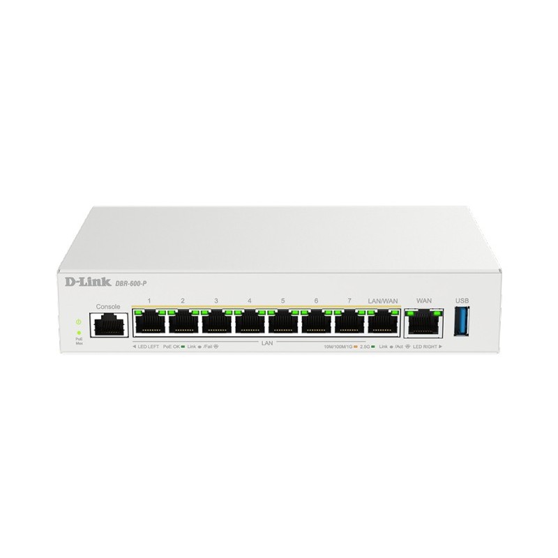 DBR-600-P/B router 2.5 Gigabit Ethernet Blanco