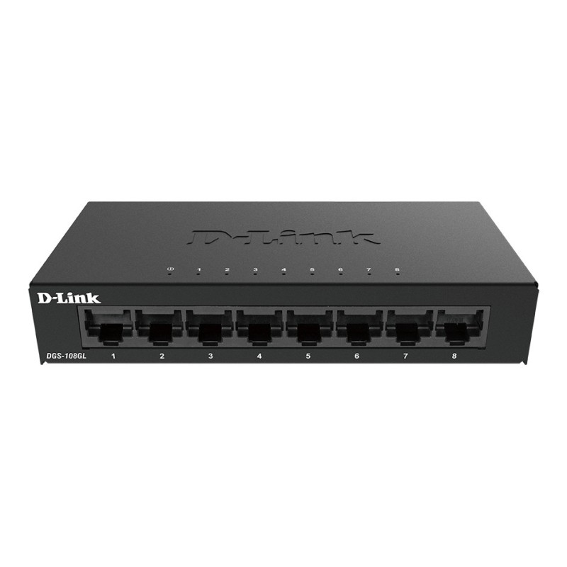 DGS-108GL No administrado Gigabit Ethernet (10/100/1000) Escritorio Negro