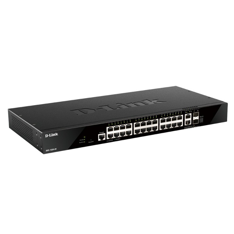 DGS-1520-28/E switch Gestionado L3 10G Ethernet (100/1000/10000) 1U Negro