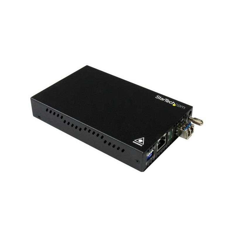 Conversor de Medios de Ethernet Gigabit de Cobre a Fibra - Monomodo LC - 10km