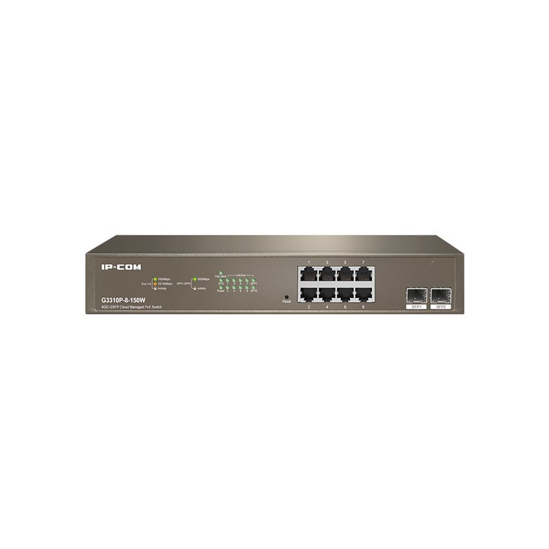 G3310P-8-150W switch Gestionado L2 Gigabit Ethernet (10/100/1000) Energa sobre Ethernet (PoE) Gris