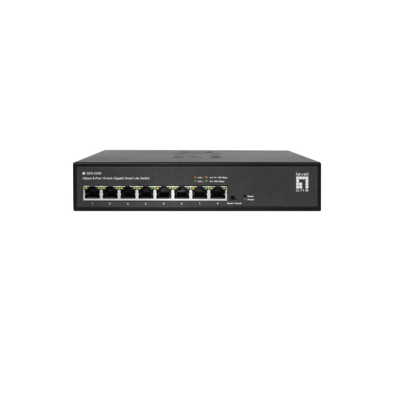 GES-2208 switch Gestionado L2 Gigabit Ethernet (10/100/1000) Negro