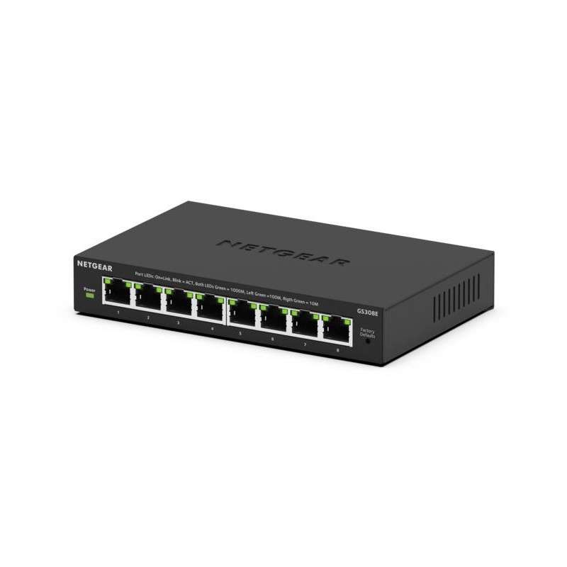 GS308E Gestionado L2/L3 Gigabit Ethernet (10/100/1000) Negro