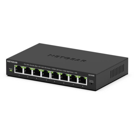 GS308E Gestionado L2/L3 Gigabit Ethernet (10/100/1000) Negro