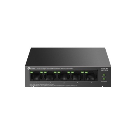 LiteWave LS105GP switch No administrado Gigabit Ethernet (10/100/1000) Energa sobre Ethernet (PoE) Negro