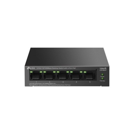LiteWave LS105P No administrado Fast Ethernet (10/100) Energa sobre Ethernet (PoE) Negro