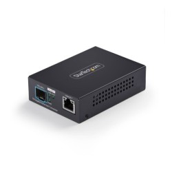 Conversor de Medios de Fibra 10GbE con Ranura SFP+ Abierta - RJ-45 a 10GBASE-X SFP+ - Monomodo/Multimodo - Tramas Jumbo 16K - TA