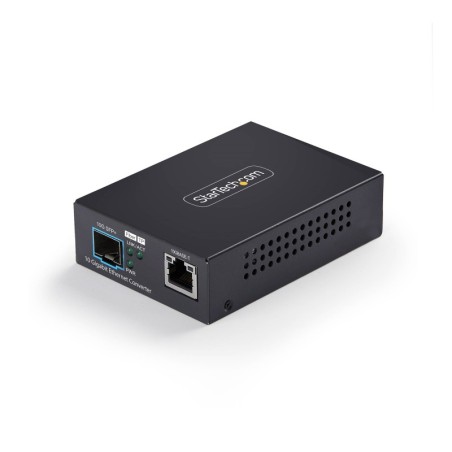 Conversor de Medios de Fibra 10GbE con Ranura SFP+ Abierta - RJ-45 a 10GBASE-X SFP+ - Monomodo/Multimodo - Tramas Jumbo 16K - TA
