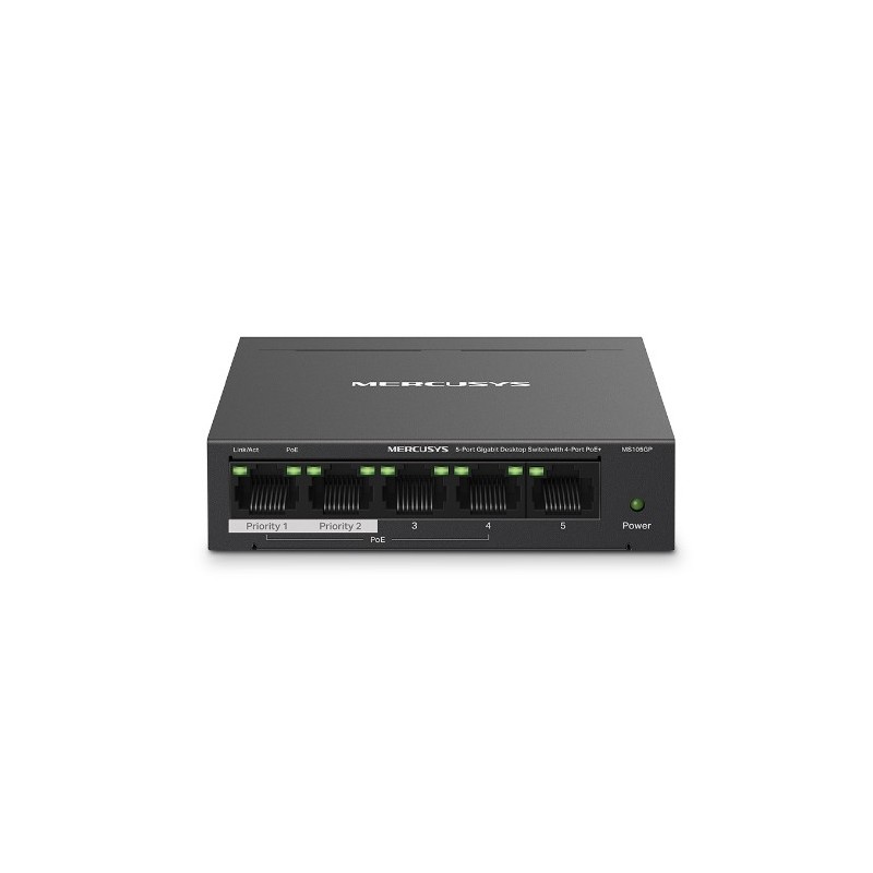 MS105GP switch Gigabit Ethernet (10/100/1000) Energa sobre Ethernet (PoE) Negro