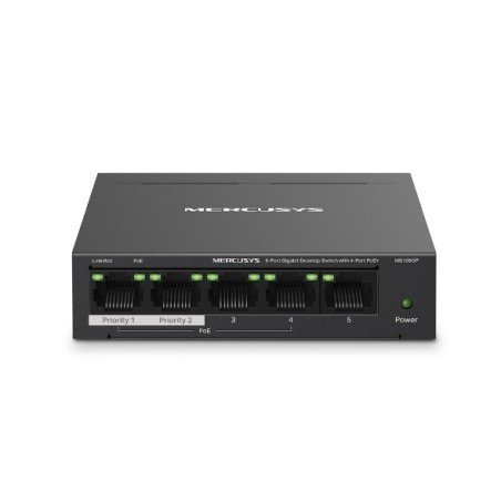 MS105GP switch Gigabit Ethernet (10/100/1000) Energa sobre Ethernet (PoE) Negro