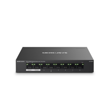 MS108GP switch Gestionado Gigabit Ethernet (10/100/1000) Energa sobre Ethernet (PoE) Negro