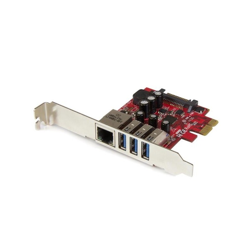 Tarjeta Adaptador de Red Ethernet Gigabit Combo con Hub Concentrador USB 3.0 (5Gbps) de 3 Puertos