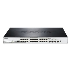 DGS-1510-28XMP switch Gestionado L2/L3 Gigabit Ethernet (10/100/1000) Energa sobre Ethernet (PoE) Negro  Gris