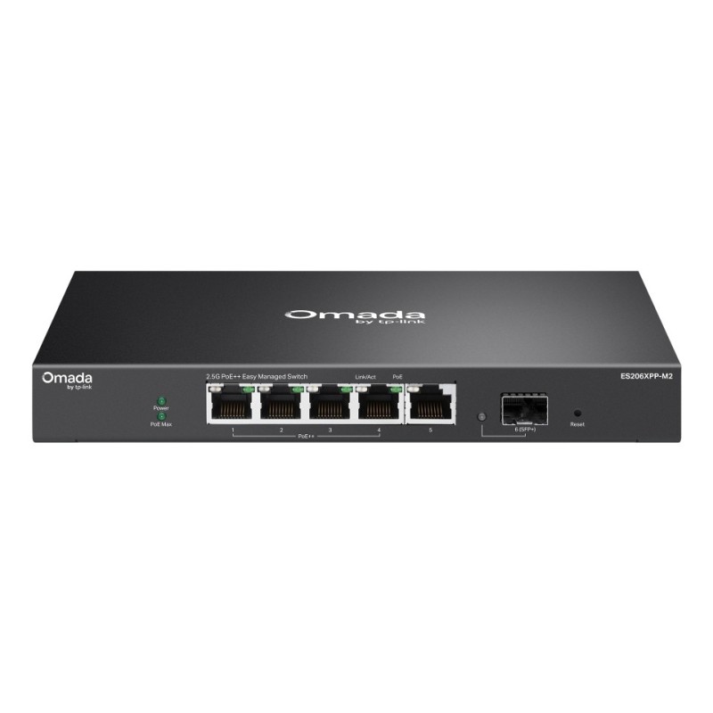 ES206XPP-M2 switch Gestionado L2 2.5G Ethernet (100/1000/2500) Energa sobre Ethernet (PoE) Montaje en pared/escritorio Negro