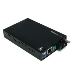 Conversor de Medios Ethernet 10/100 Mbps a Fibra Modo nico Monomodo Conector SC - 30km