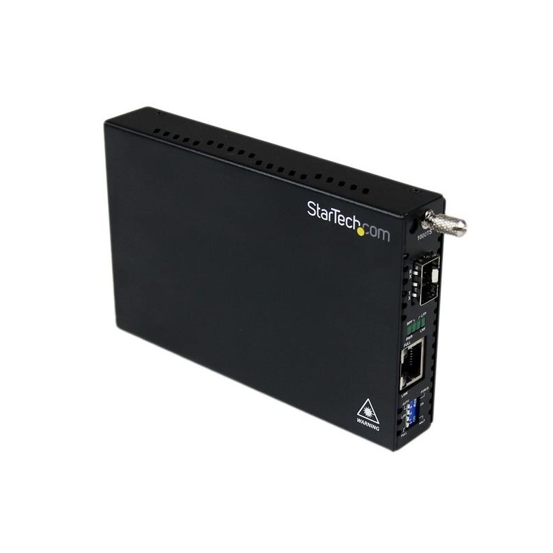 Conversor de Medios Gigabit Ethernet UTP RJ45 a Fibra con una Ranura SFP Disponible