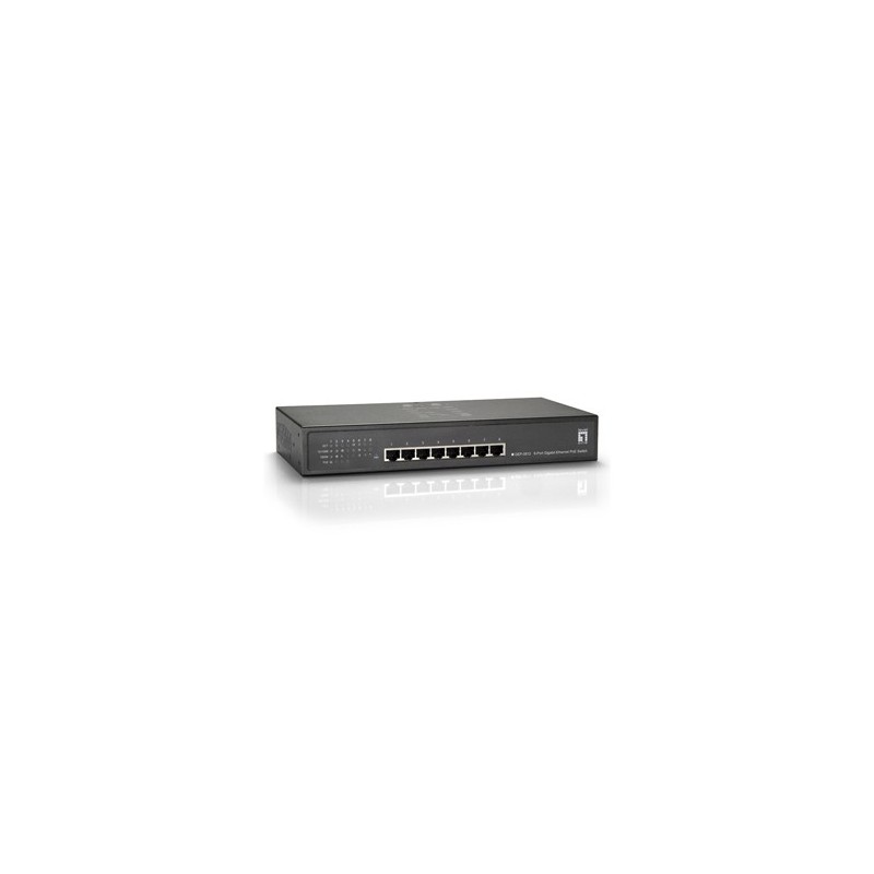 Switch Gigabit Ethernet PoE de 8 puertos  61.6W  802.3at PoE+  4 Puertos PoE
