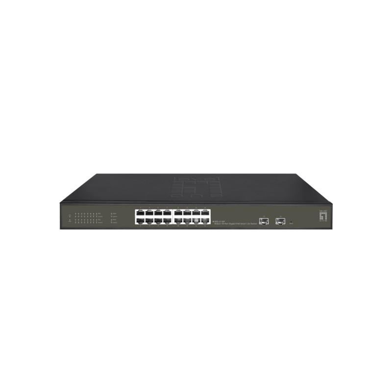 GES-2118P switch Gestionado L2 Gigabit Ethernet (10/100/1000) Energa sobre Ethernet (PoE) Negro
