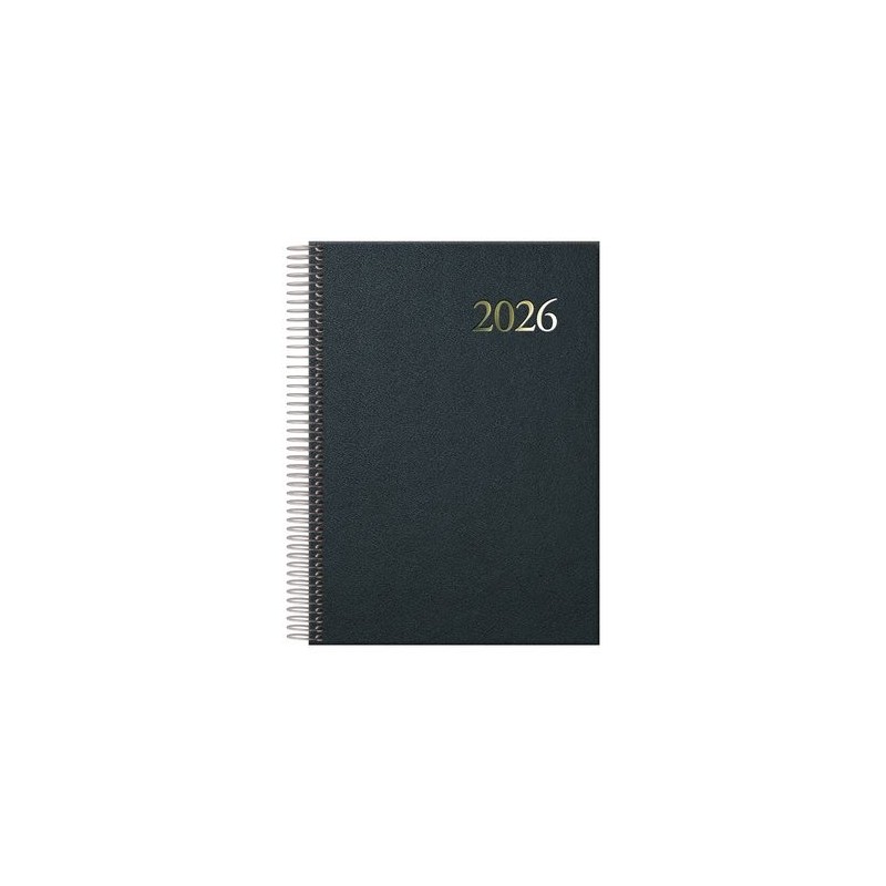 AGENDA SEGOVIA ESPIRAL DA PGINA 14 X 20 CM. COLOR NEGRO DOHE 11128.