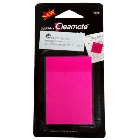 TACO NOTAS ADH. NEON 75X51ROSA 50HOJAS B