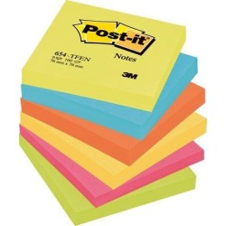 FT510283540 nota autoadhesiva Plaza Azul  Verde  Naranja  Rosa  Amarillo 100 hojas Autoadhesivo