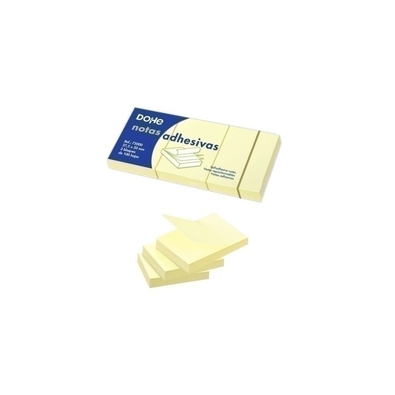 Notas Adhesivas 100h 37.5 x 50 mm Amarillo