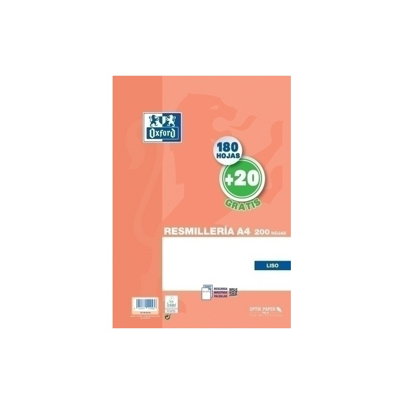 PAPEL OXFORD A4 200h LISO NARANJA