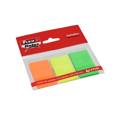 65006280 nota autoadhesiva Rectngulo Colores surtidos 25 hojas Autoadhesivo