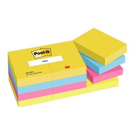 653TFEN nota autoadhesiva Plaza Multicolor 100 hojas Autoadhesivo