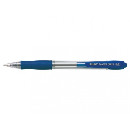Super Grip Medium Azul Bolgrafo de punta retrctil con pulsador Medio 1 pieza(s)