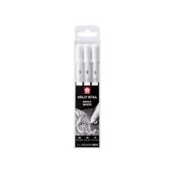 POXPGBWH3C bolgrafo de gel Bolgrafo de gel con tapa Multi Blanco 3 pieza(s)