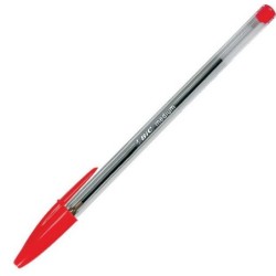 Cristal Medium Rojo Bolgrafo Medio 50 pieza(s)