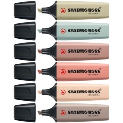 BOSS NatureColors marcador 6 pieza(s) Punta de cincel Negro  Bronce  Marrn  Verde  Gris  Verde claro