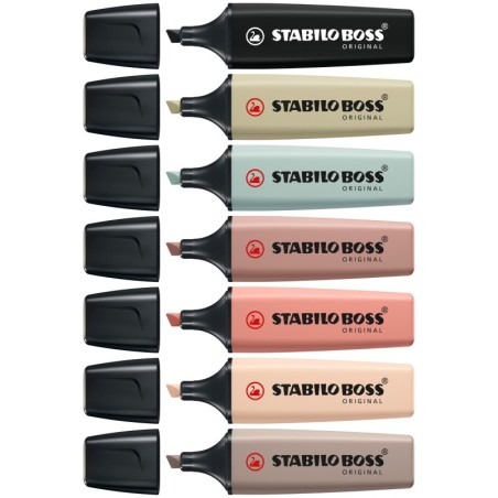 BOSS NatureColors marcador 6 pieza(s) Punta de cincel Negro  Bronce  Verde  Gris  Verde claro