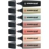 BOSS NatureColors marcador 6 pieza(s) Punta de cincel Negro  Bronce  Verde  Gris  Verde claro