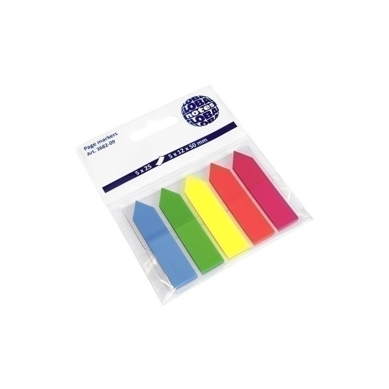 BANDERITAS ADHESIVAS GLOBAL FLECHAS B/5