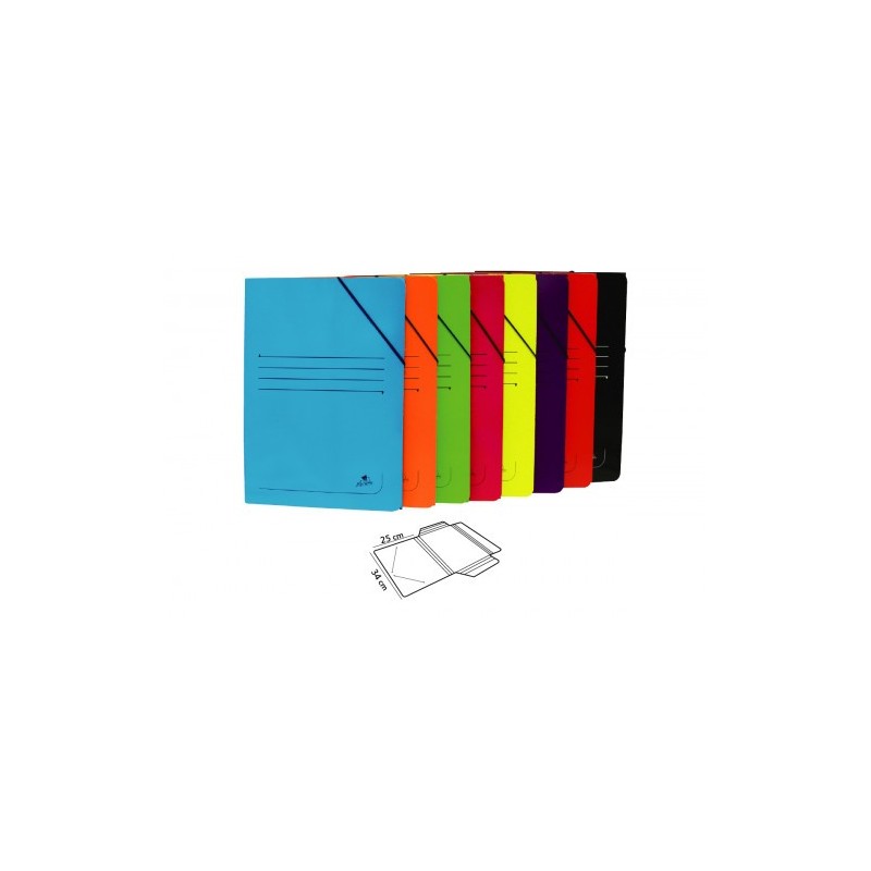 CARPETA CARTON 500 GR. PLASTIFICADO BRILLO FOLIO GOMA SOLAPA VERDE MARIOLA 1523VE