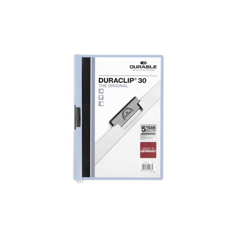 Duraclip 30 archivador PVC Azul claro  Transparente