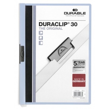 Duraclip 30 archivador PVC Azul claro  Transparente